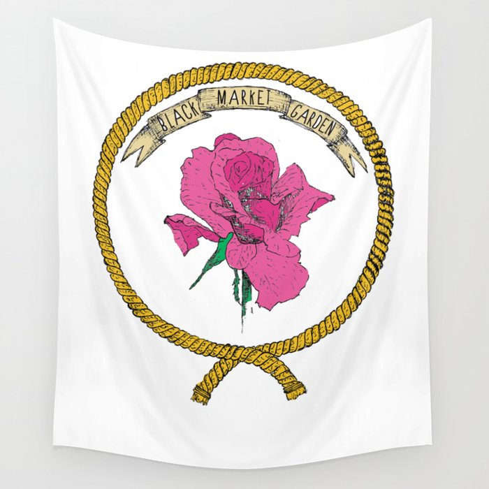 Black Market Garden - Ropes and Roses - Colour Wall Tapestry