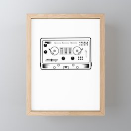 turntable vinyl tape design Framed Mini Art Print