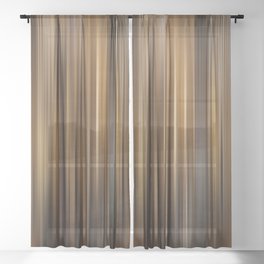 Elegant Gold Stripes Pattern Theater Cinema Curtain Background Sheer Curtain