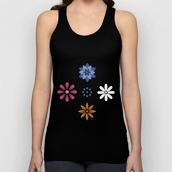 Floral Pattern Unisex Tank Top