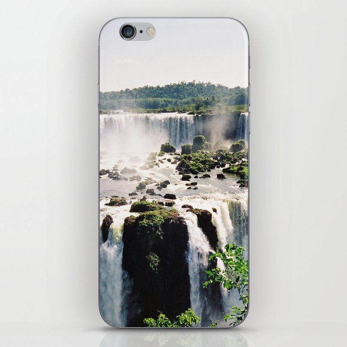 Brazil Photography - Beautiful Waterfall Surrounded By The Jungle iPhone Skin