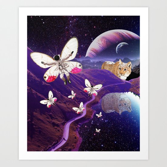 Astronaut-fly Art Print