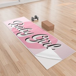 Baby Girl Pastel Pink Heart Yoga Towel