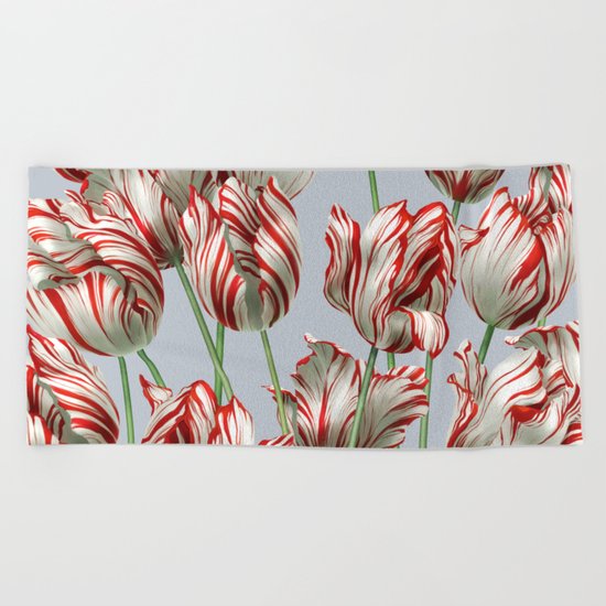 Semper Augustus Tulips Beach Towel