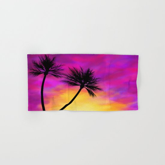 Palm Tree Sunset Hand & Bath Towel