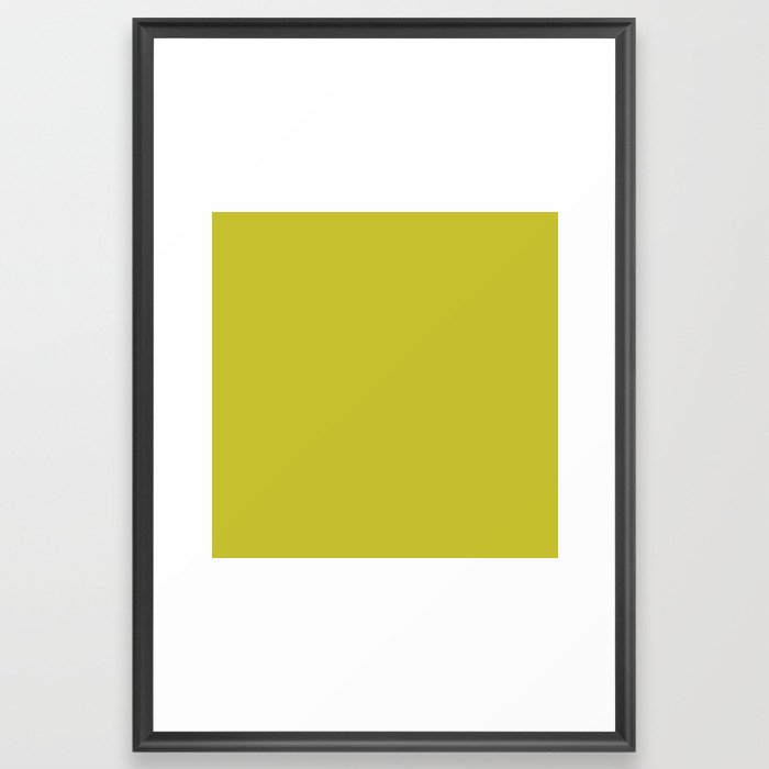 OLIVE GREEN COLOR Framed Art Print