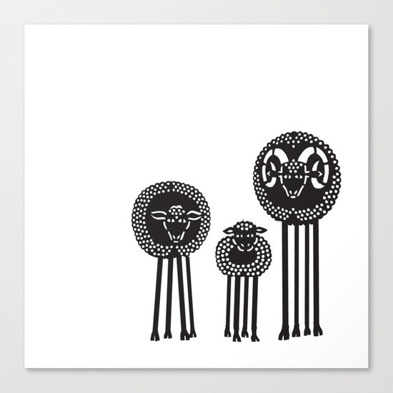 Long-Legged Sheep Canvas Print