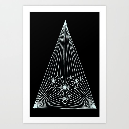 Triangles (mint) Art Print