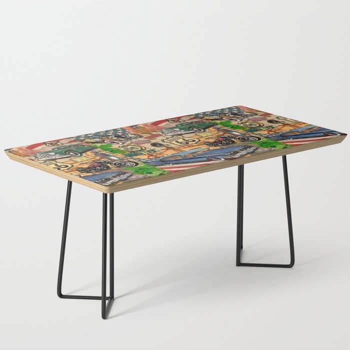 Vintage Route 66 poster.  Coffee Table