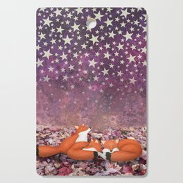 foxes under the stars Cutting Board