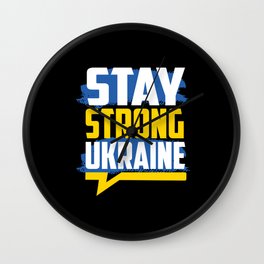 Stay Strong Ukraine Wall Clock