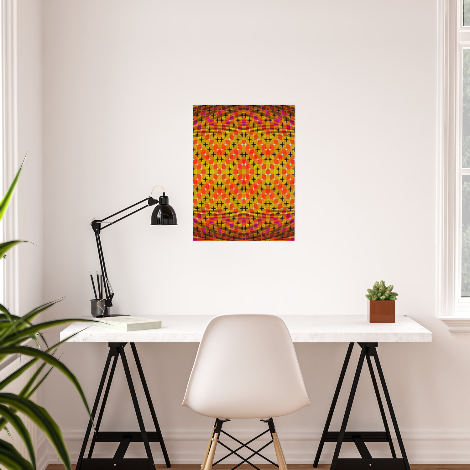 Flux 2 Optical Illusion Vibrant Colorful Psychedelic Trippy Design Poster By Capartwork