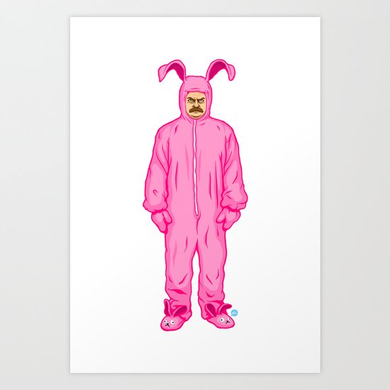 Ron Swanson's Pink Nightmare Art Print