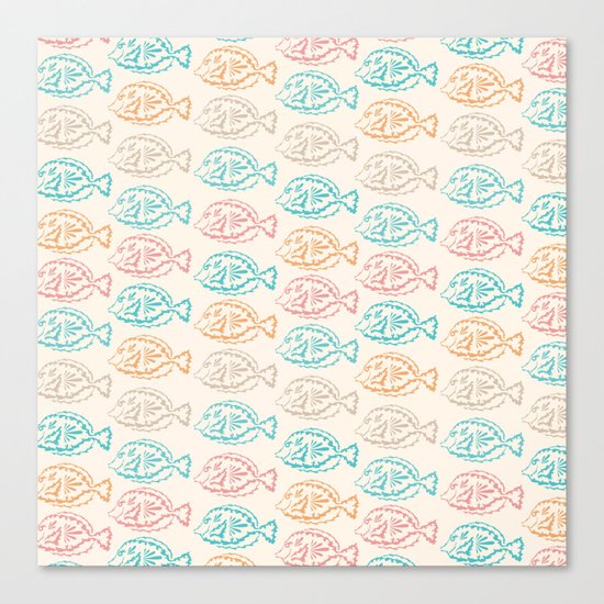 Pastel Marine Pattern 03 Canvas Print