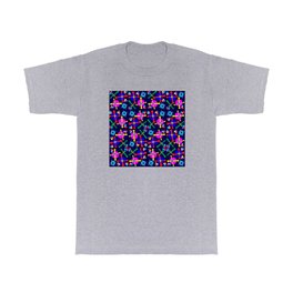Outer Space Jacks Navy T Shirt | Retro, Planets, Pink, Pillows, Christmas, Pattern, Blue, Purple, Graphicdesign, Fun 