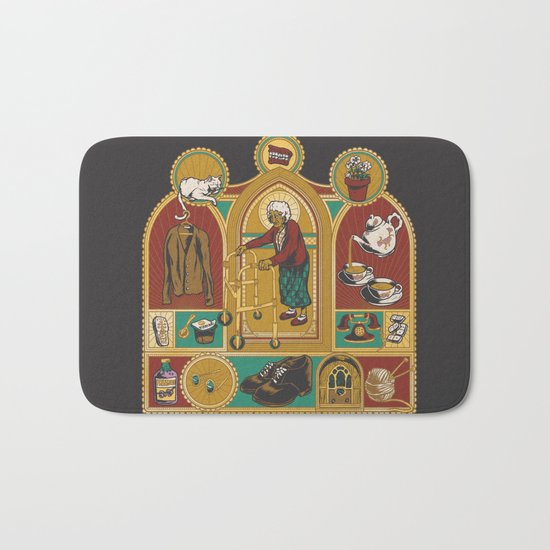 Ye Oldé Grandma Triptych Bath Mat