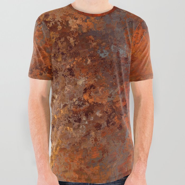Gold and Rust All Over Graphic Tee