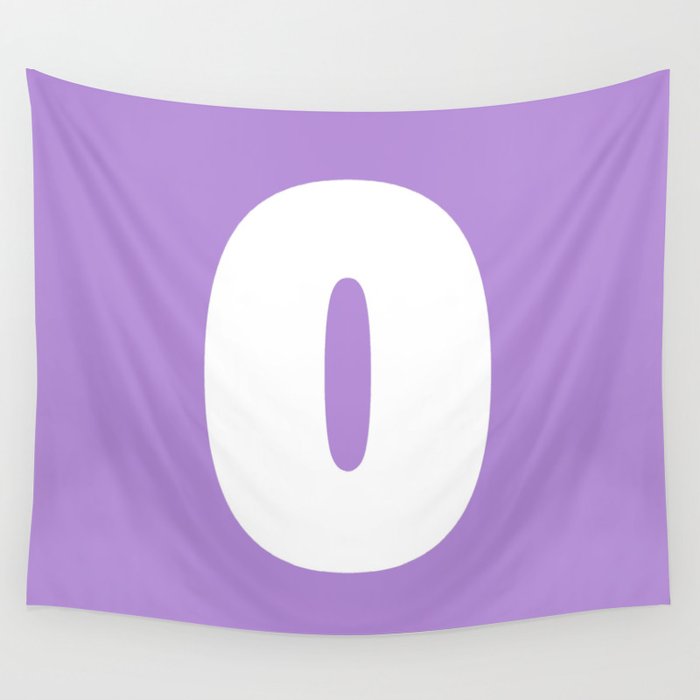 0 (White & Lavender Number) Wall Tapestry