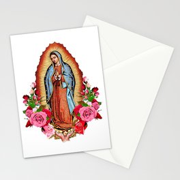 Our Lady of Guadalupe with roses Stationery Cards