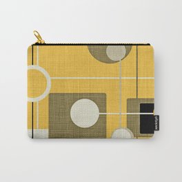 Mid Century orbs and square gold Carry-All Pouch