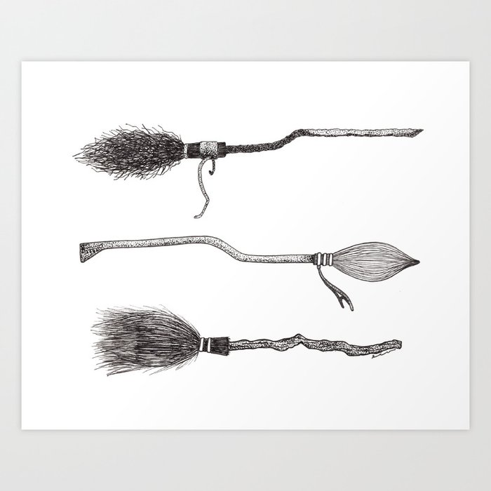 broomsticks Art Print