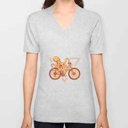 Octupos Cycling Bicycle Biker V Neck T Shirt