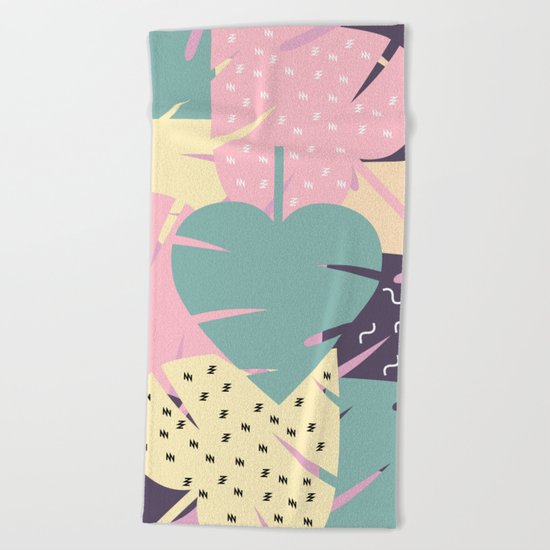 Soft leaves Beach Towel