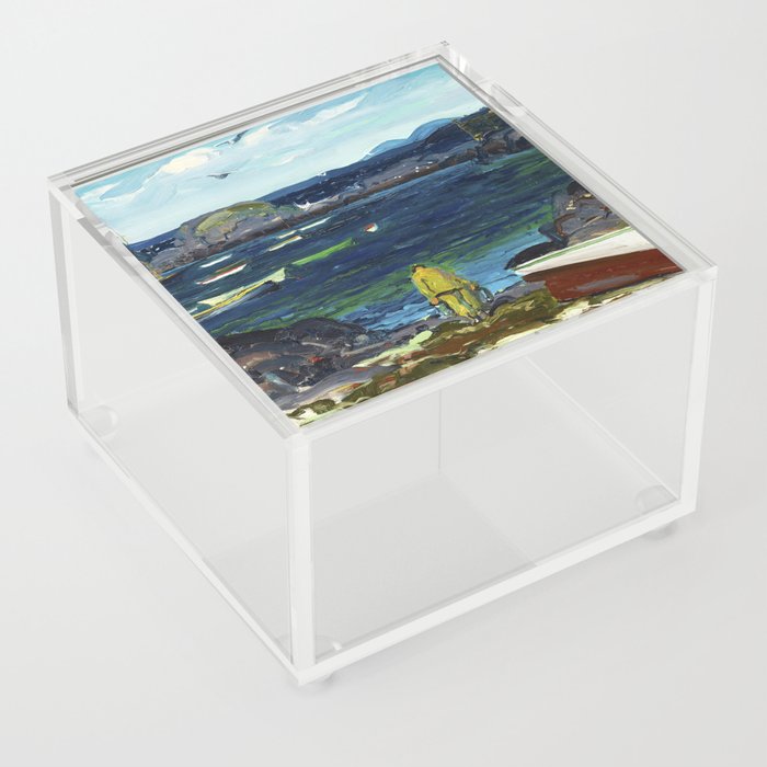 The Harbor, Monhegan Coast, Maine  Acrylic Box