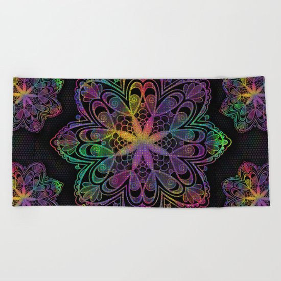 Kaleidoscope Mandala Beach Towel