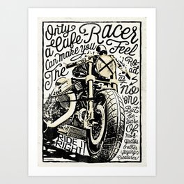 Feel the Road with a Cafe Racer 2 Art Print