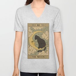 Fly Me to The Moon V Neck T Shirt