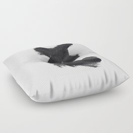 The Black Angel Gets His Wings Floor Pillow