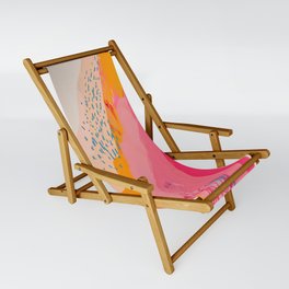 Abstract Line Shades Sling Chair