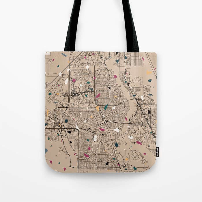 USA, Port St. Lucie City Map Collage Tote Bag