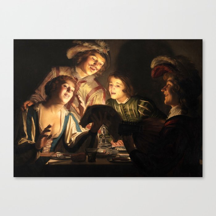 Musical Group by Candlelight, 1623 by Gerard van Honthorst Canvas Print