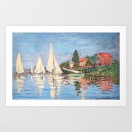 Claude Monet - Regattas at Argenteuil Art Print