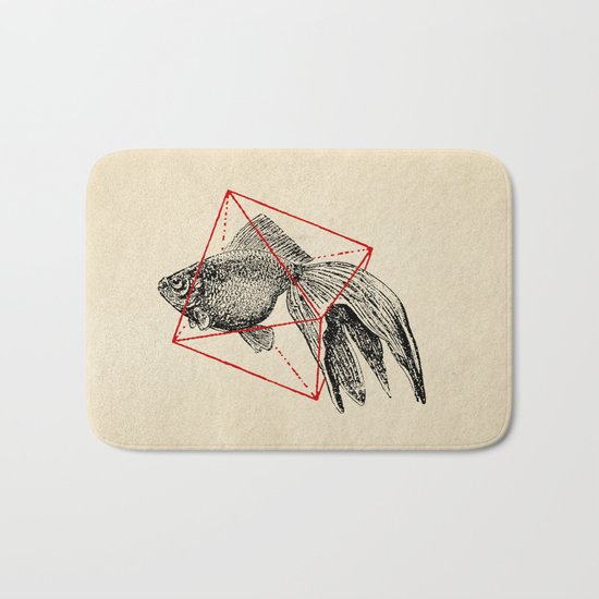 Fish In Geometrics III Bath Mat