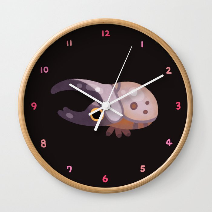 Rhino and Stag - dark Wall Clock