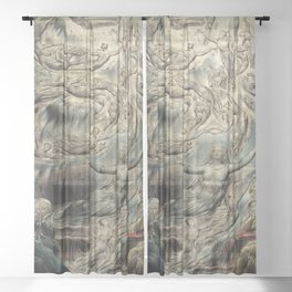 William Blake - Queen Katherine's Dream Sheer Curtain