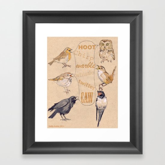 Bird Sounds Framed Art Print