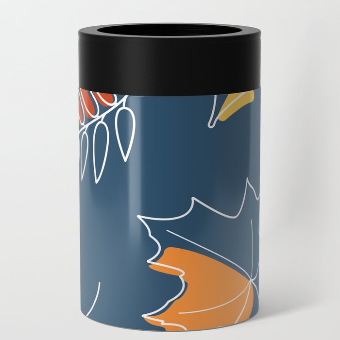 Seamless pattern with autumn leaves Can Cooler