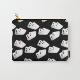 Playing Cards on Black Carry-All Pouch