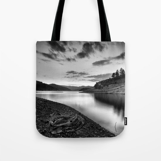 "Silver Lake At Sunset". Bw Tote Bag