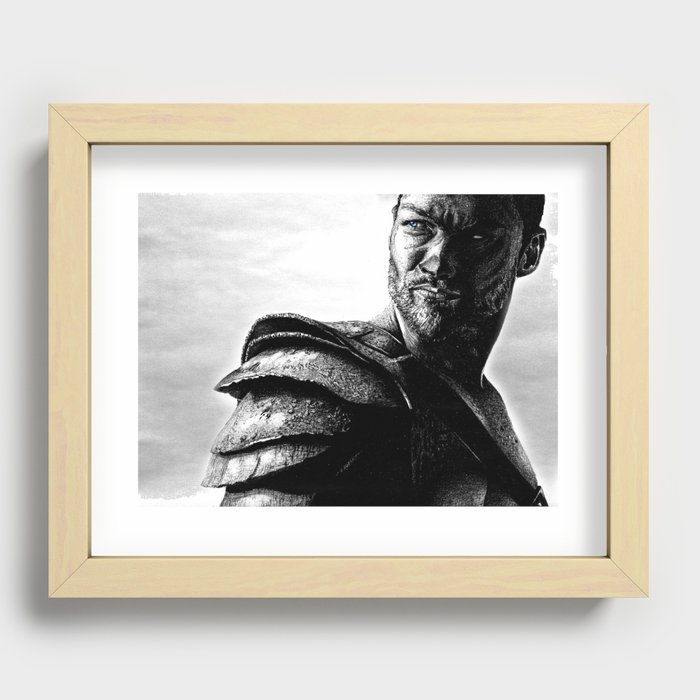 Drawing of the real Spartacus, Andy Whitfield Recessed Framed Print