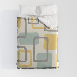 Mid Century Modern Abstract Squares Pattern 453 Duvet Cover