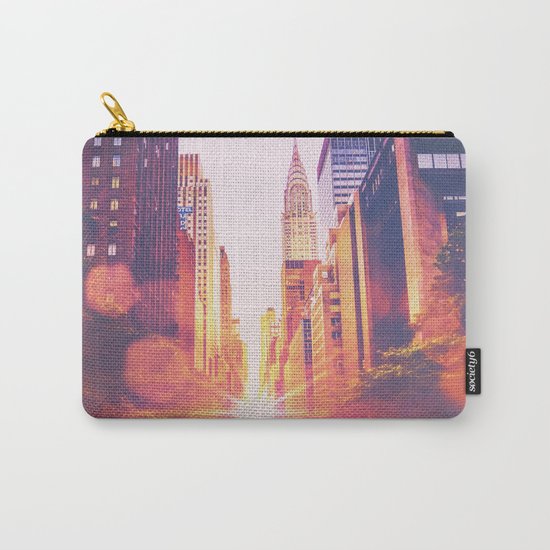 New York City Bokeh Sunset Carry-All Pouch