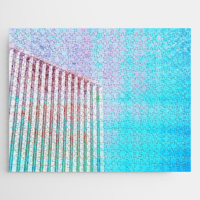 rainbow skyscraper abstract architecture construction Jigsaw Puzzle