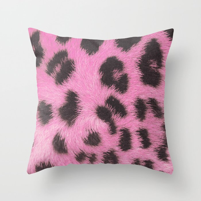 Pink leopard sales throw pillow