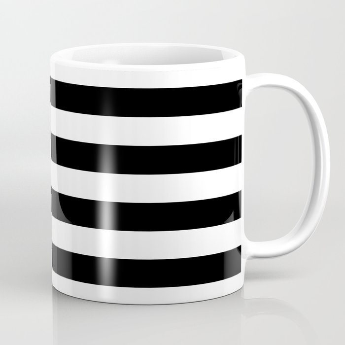 Stripes Texture (Black & White) Coffee Mug