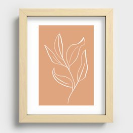 Minimalist Plant - Peach Recessed Framed Print